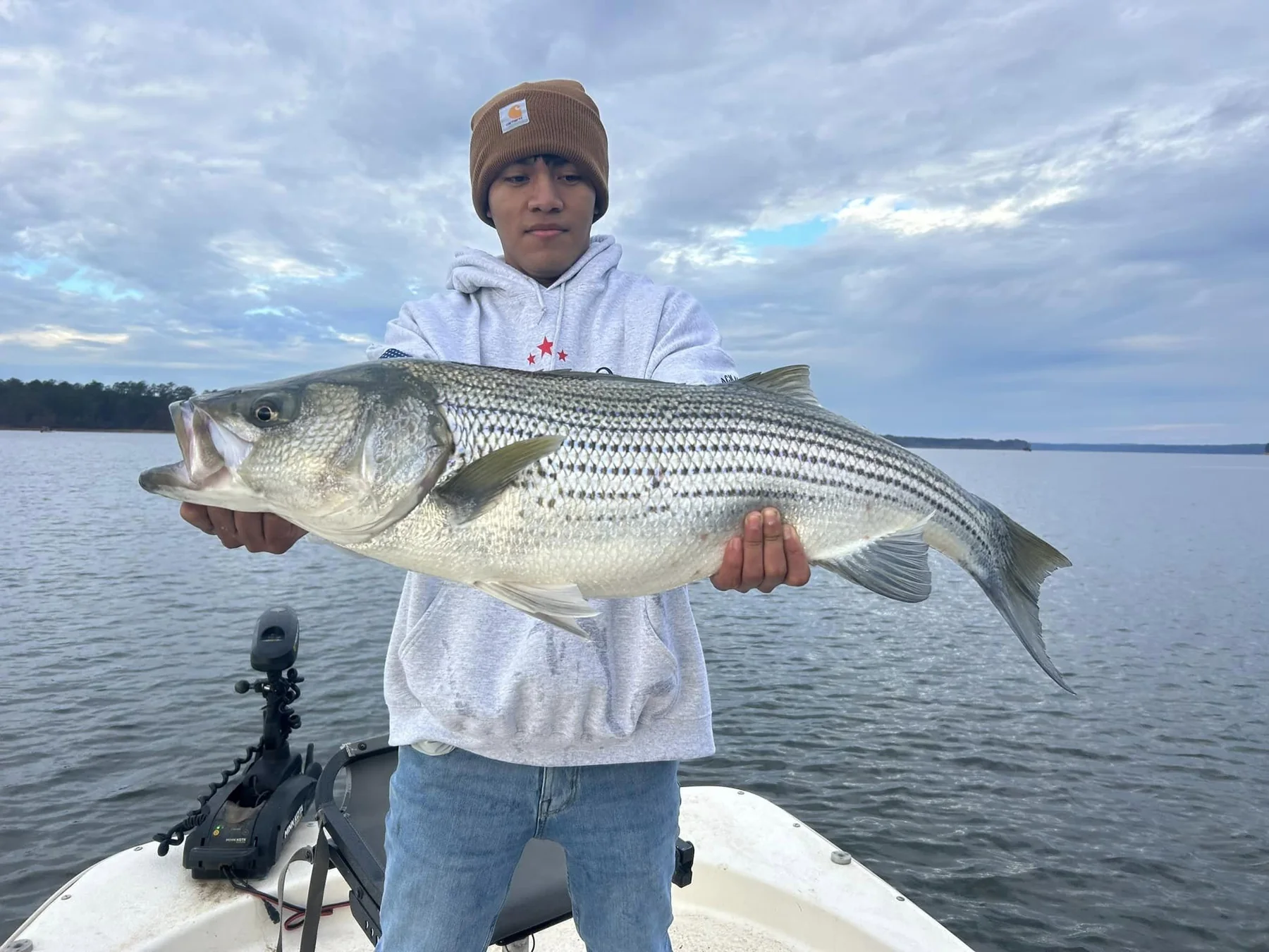 Striped Bass fishing report on Clarks Hill Lake