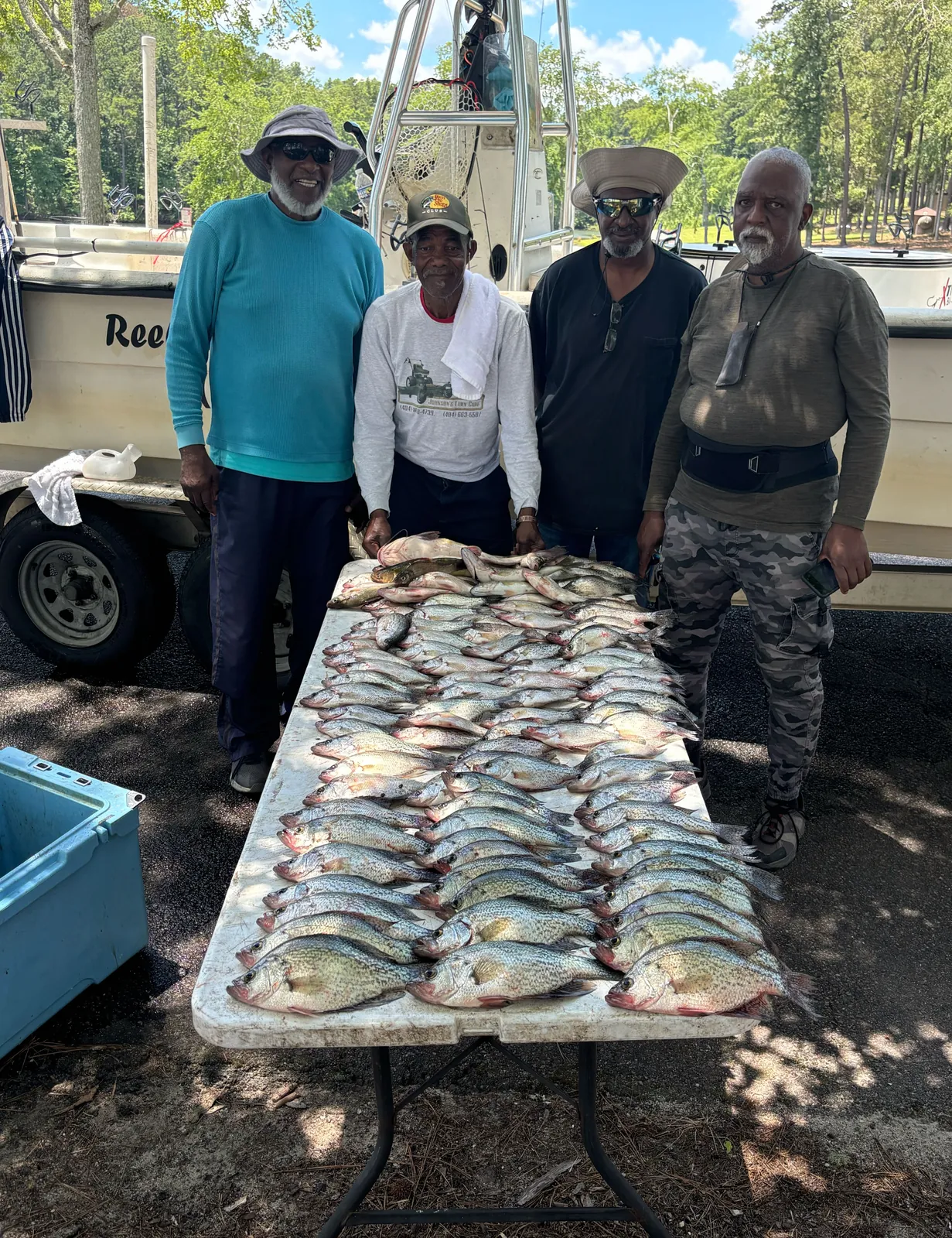 Four anglers fishing in Thomson