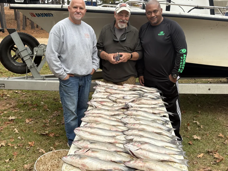 Blasted today with this exciting striped bass haul using jigging and trolling techniques!