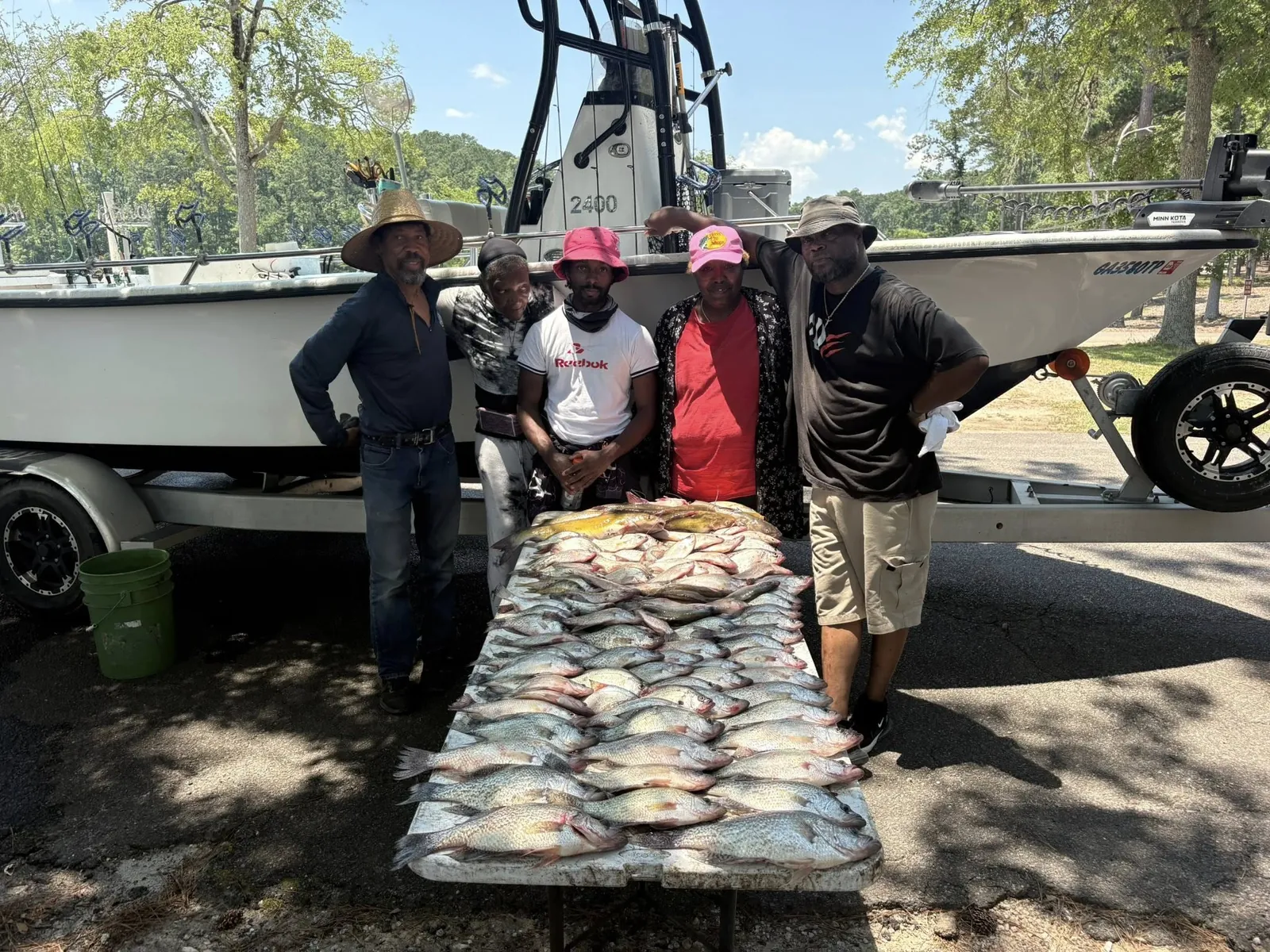 5 people fishing at Thomson