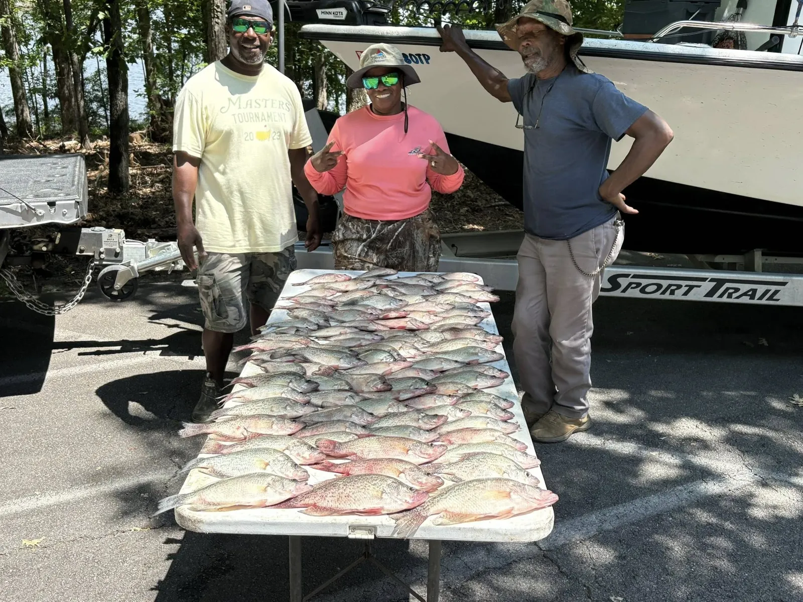 A group of 3 people fishing in GA