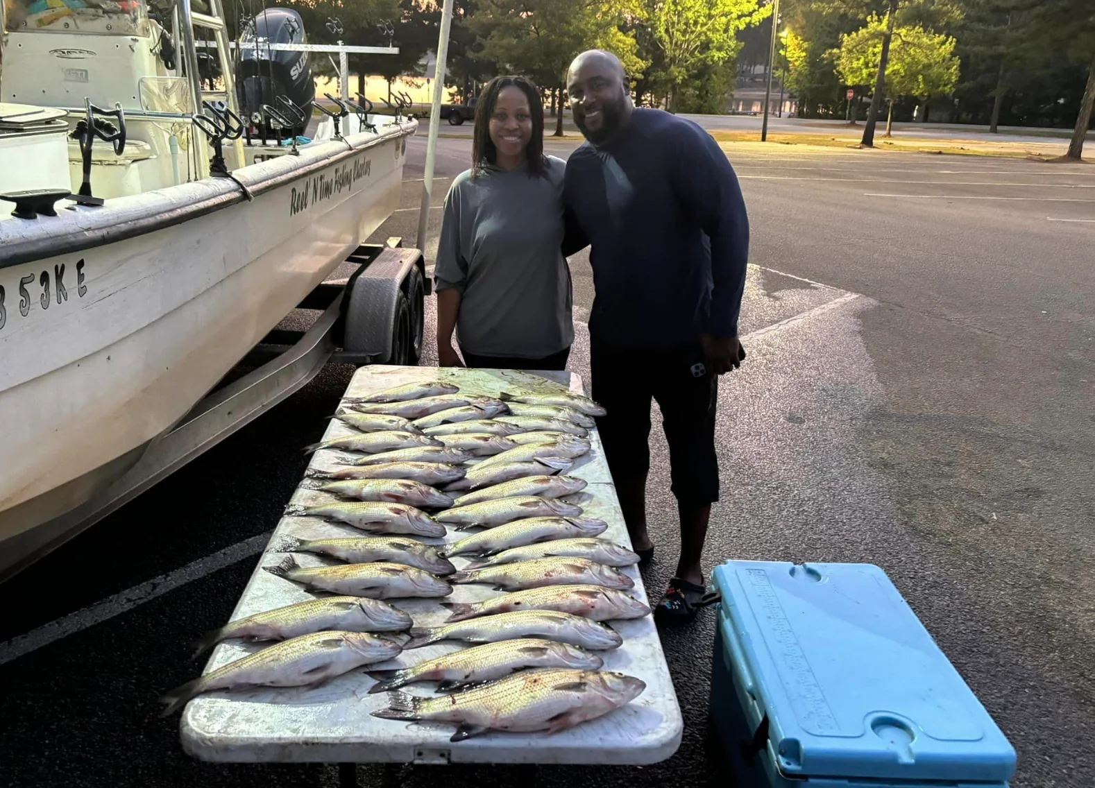 Striped Bass fishing report on Clarks Hill Lake
