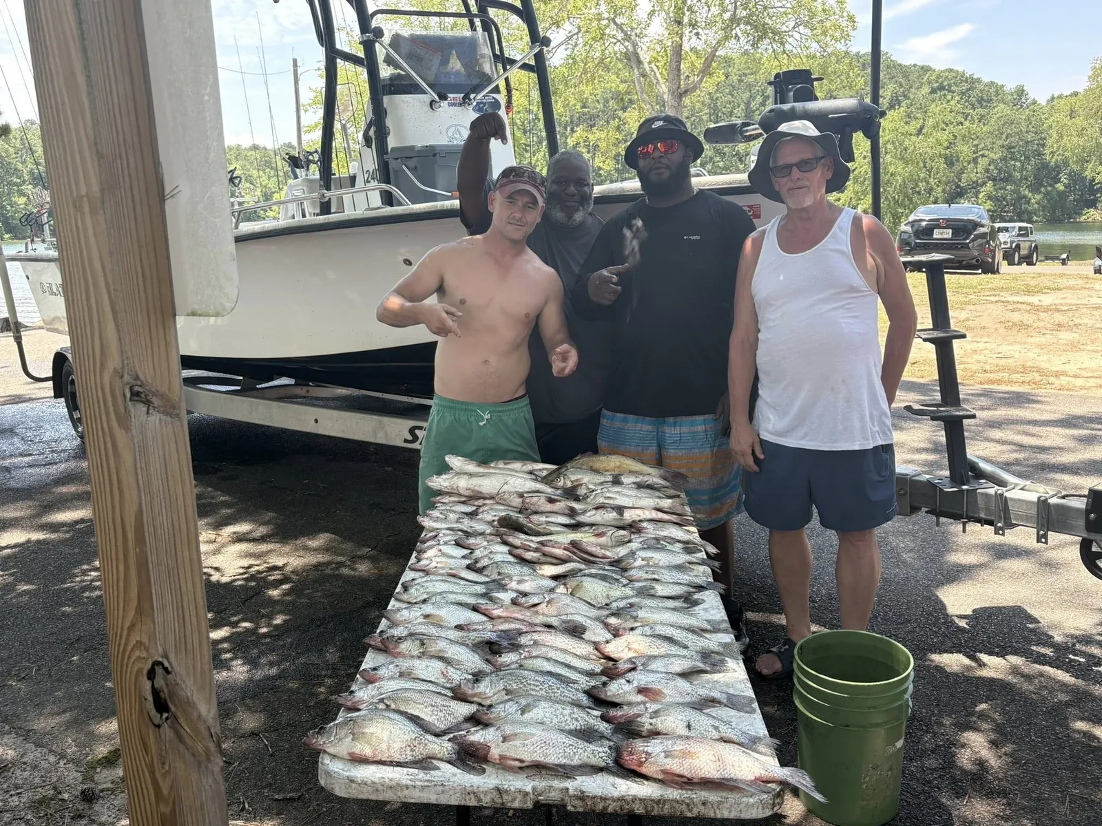 4 people fishing in Georgia
